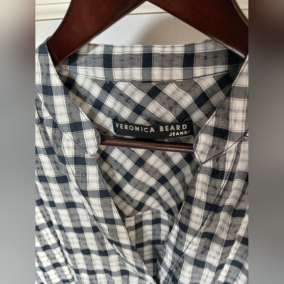 Veronica Beard Jeans Sherry Plaid Wrap Shirt dress. Size M - Picture 9 of 10